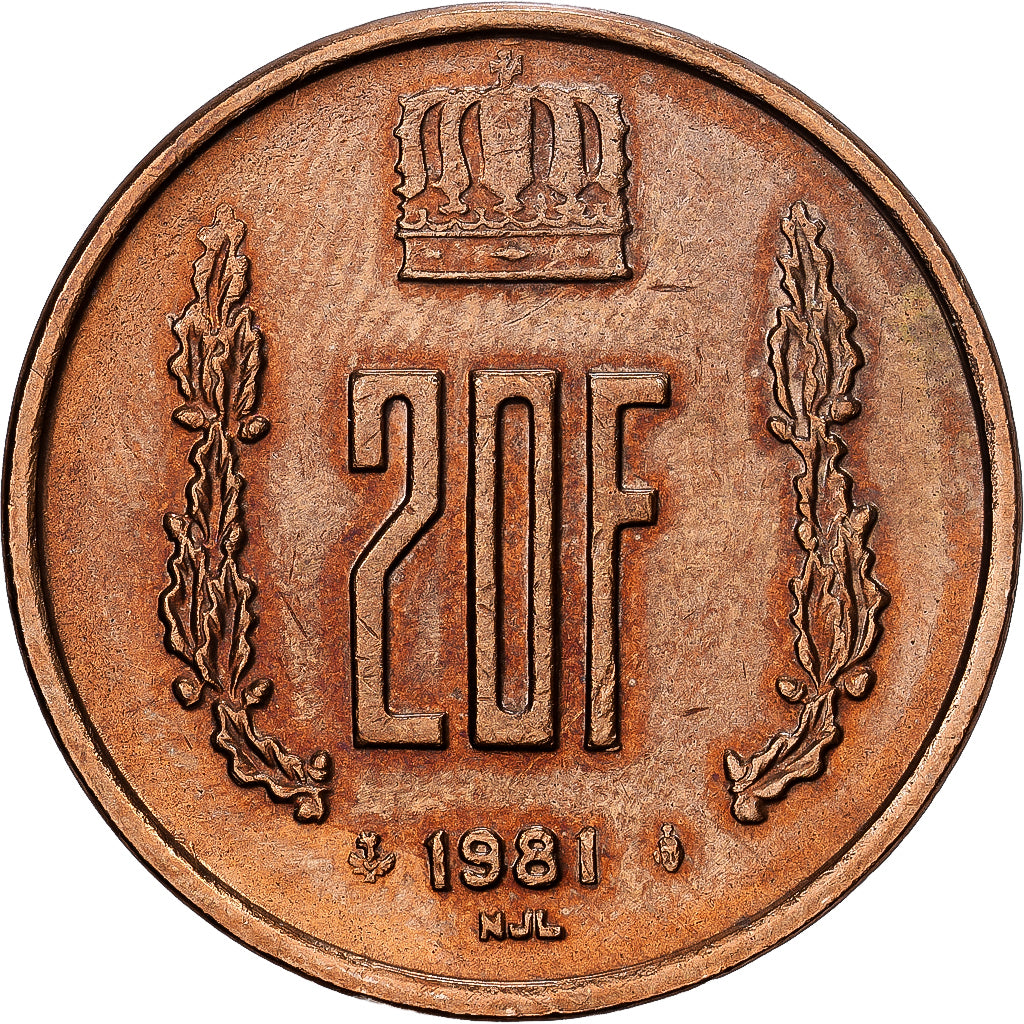 Luxembourg, Jean, 20 Francs, 1981, Aluminum-Bronze, MS(60-62), KM:58