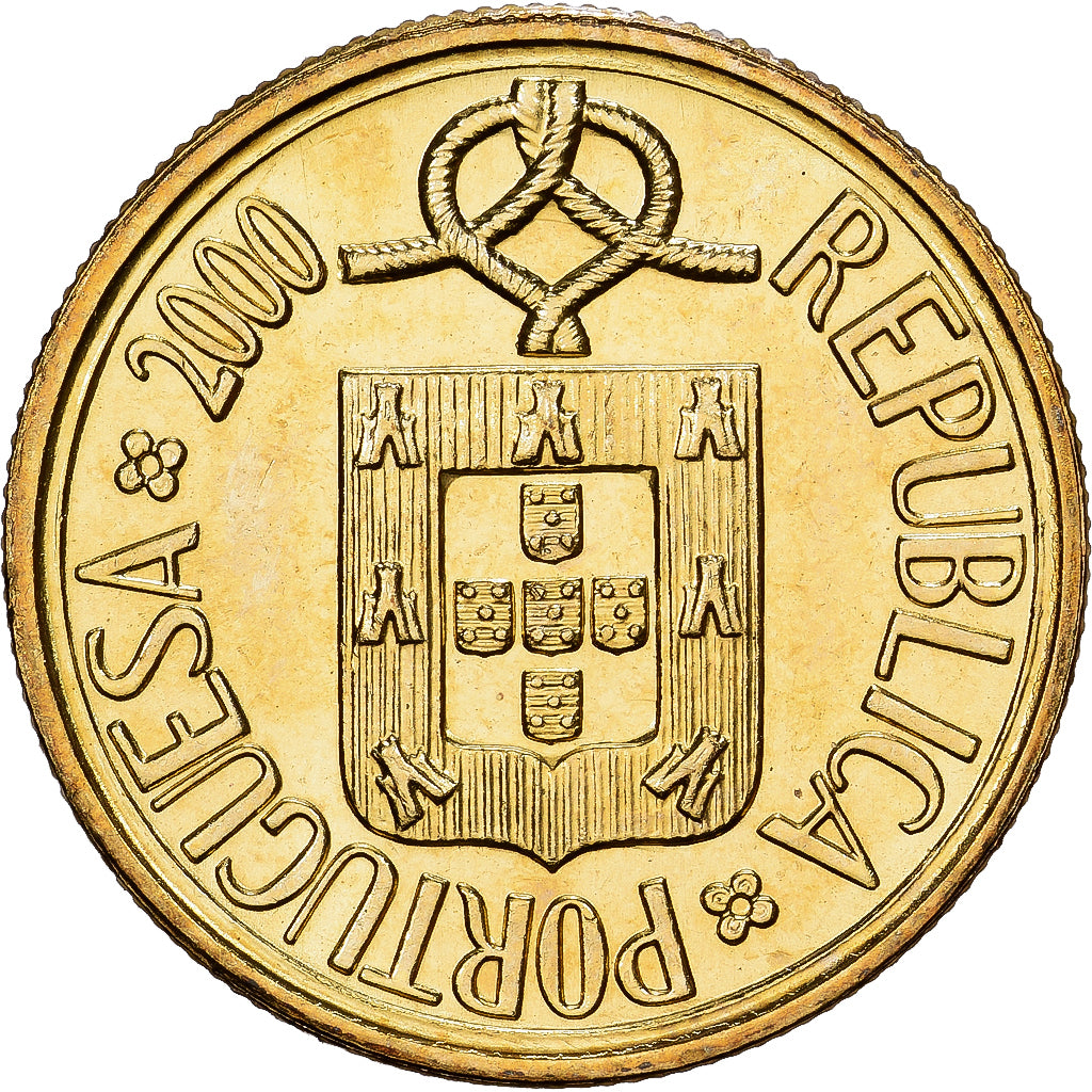 Portugal, Escudo, 2000, Lisbon, Nickel-brass, MS(60-62), KM:631