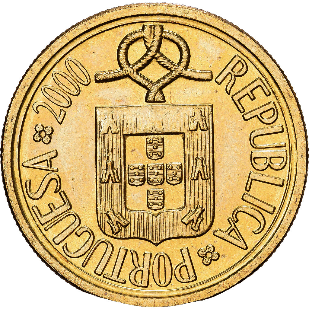 Portugal, 10 Escudos, 2000, Lisbon, Nickel-brass, MS(60-62), KM:633