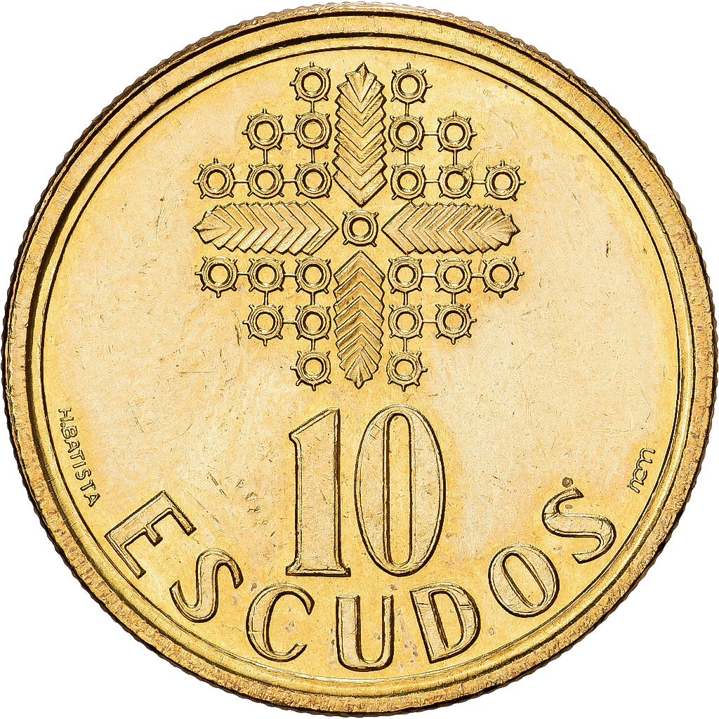 Portugal, 10 Escudos, 2000, Lisbon, Nickel-brass, MS(60-62), KM:633