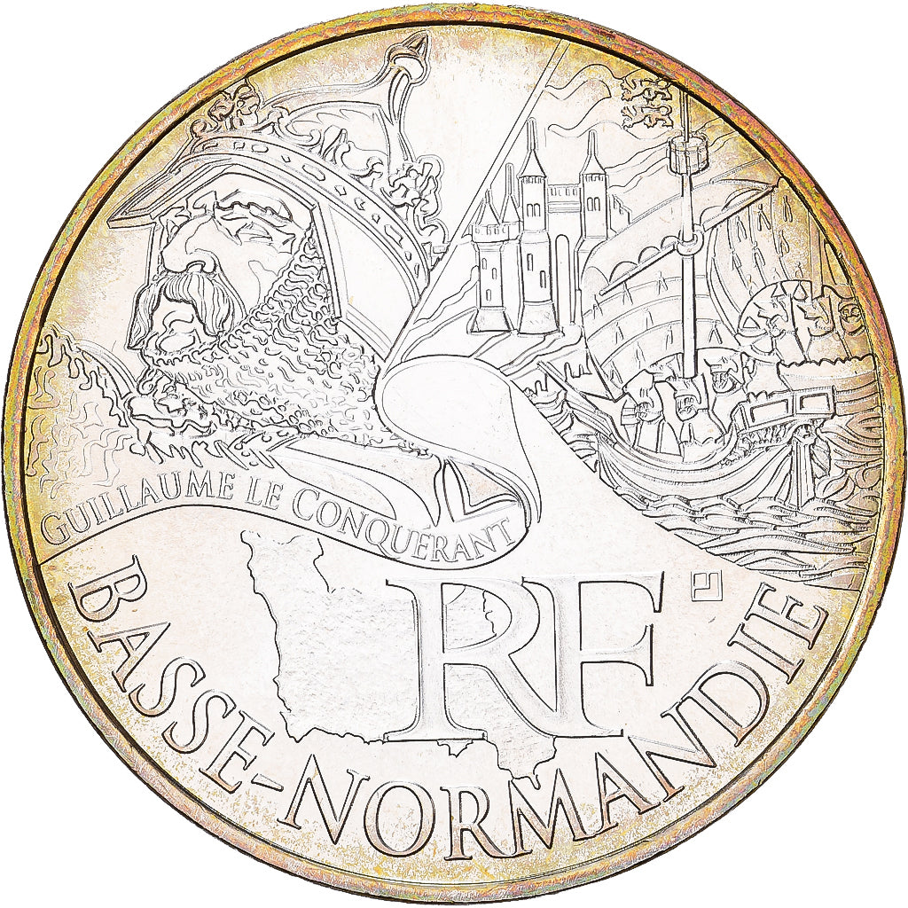 France, 10 Euro, Basse-Normandie, 2012, Paris, Argent, SUP+, Gadoury:EU514