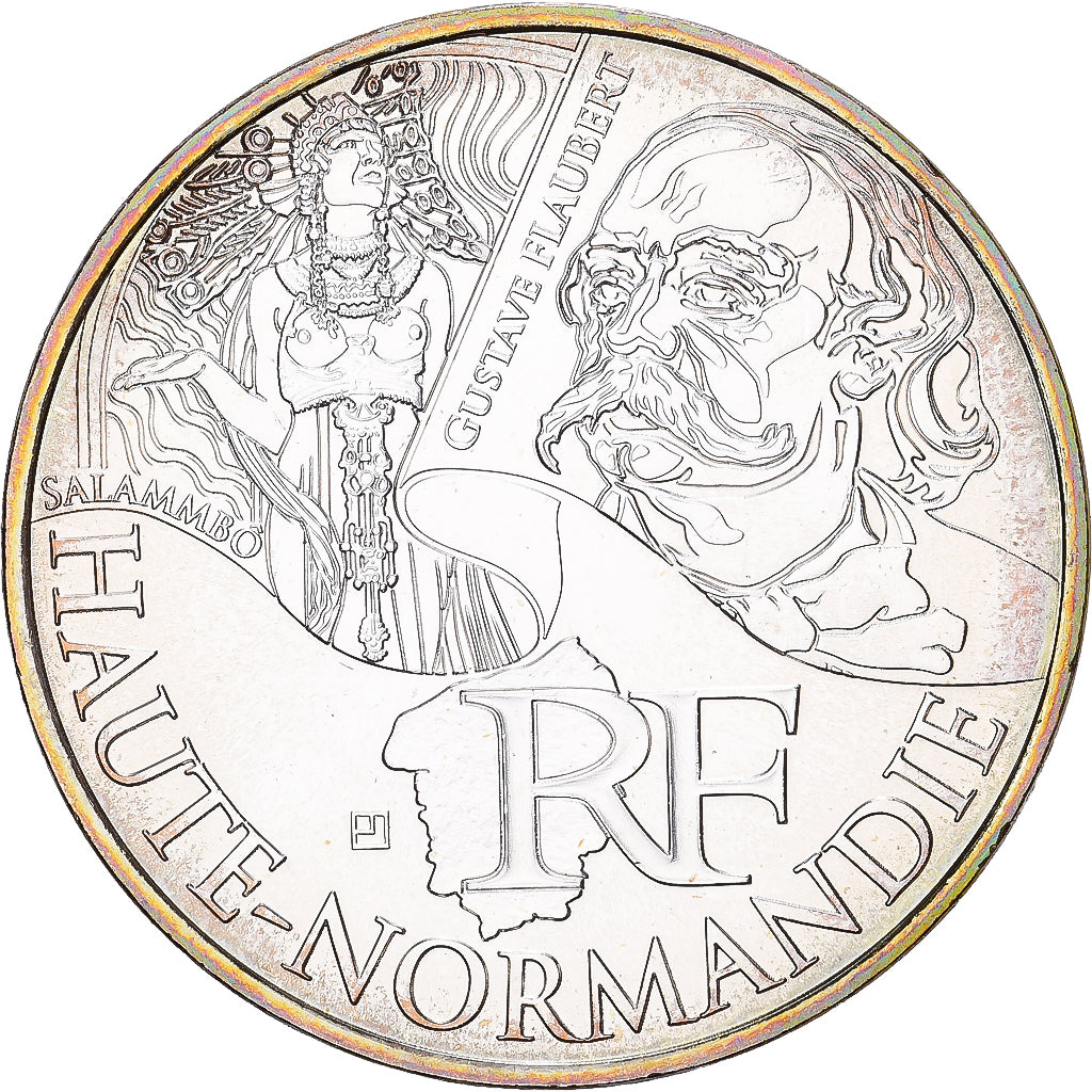 Francia, 10 Euro, Haute-Normandie, 2012, Paris, Plata, EBC+, Gadoury:EU514