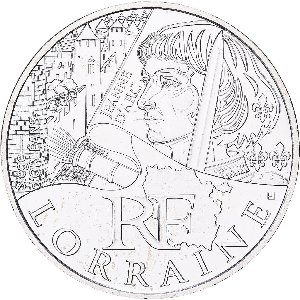 France, 10 Euro, Lorraine, 2012, Paris, Silver, MS(60-62), Gadoury:EU514