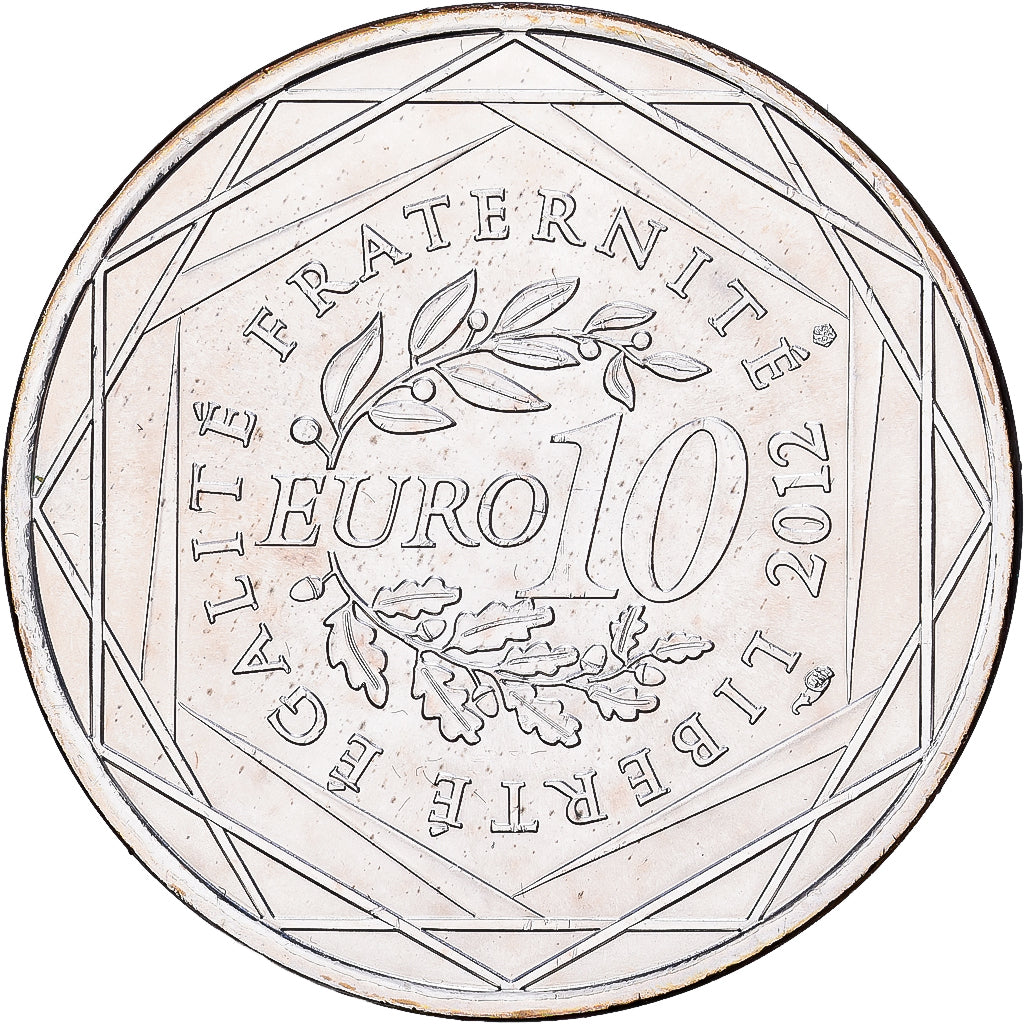 France, 10 Euro, Pays de la Loire, 2012, Paris, Silver, MS(60-62)