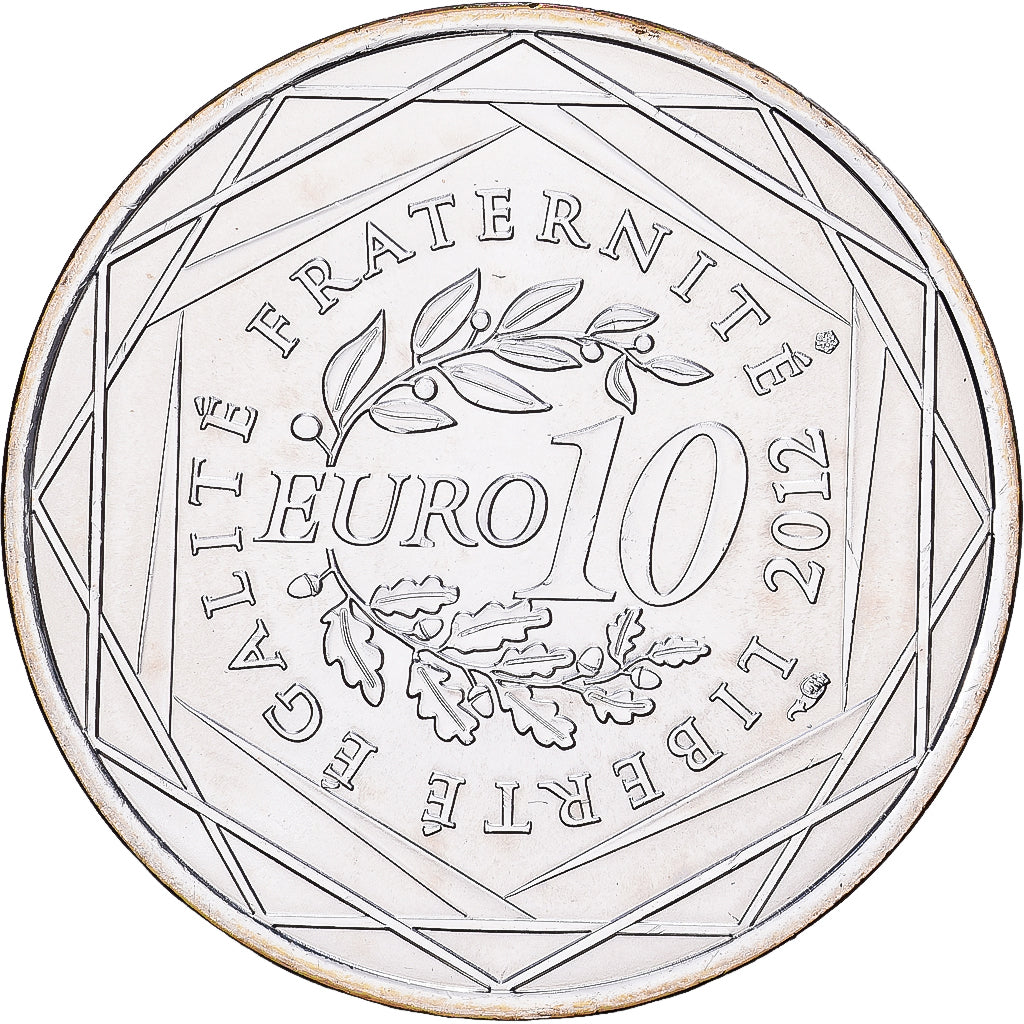 France, 10 Euro, Franche-Comté, 2012, Paris, Silver, MS(60-62), Gadoury:EU514
