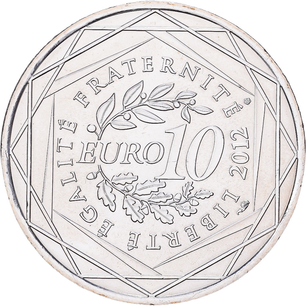 France, 10 Euro, Limousin, 2012, Paris, Silver, MS(60-62), Gadoury:EU514