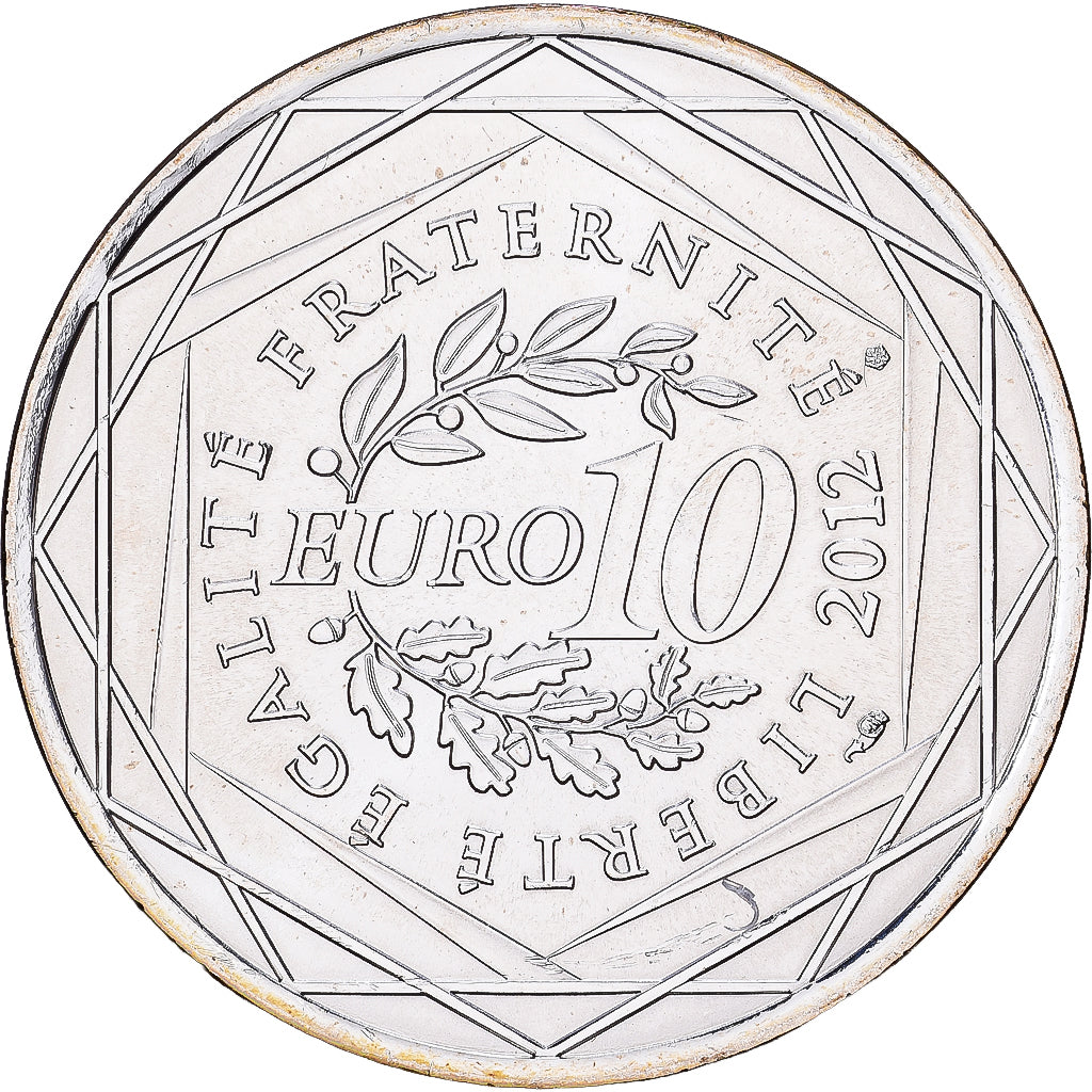 France, 10 Euro, Auvergne, 2012, Paris, Argent, SUP+, Gadoury:EU514, KM:1864