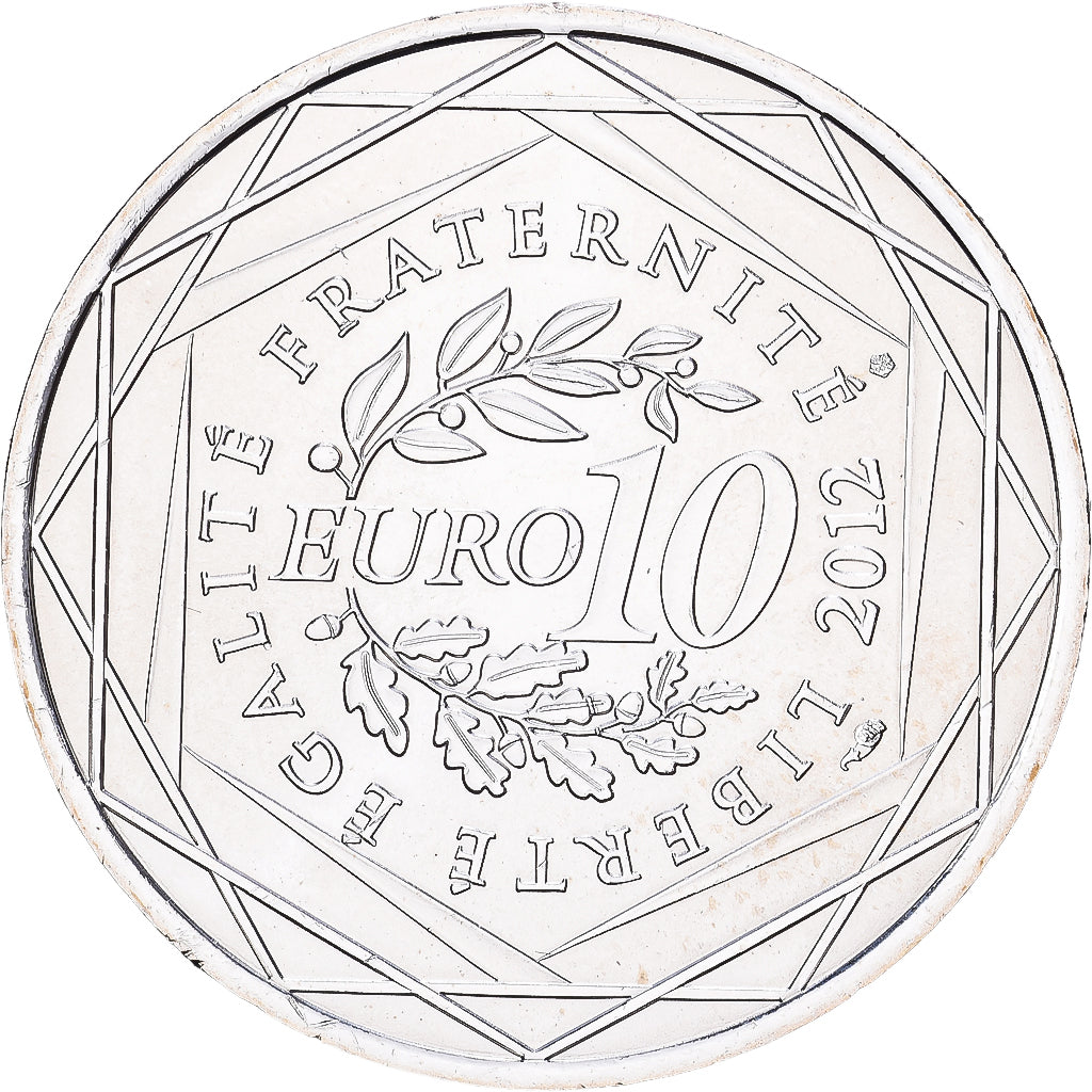 France, 10 Euro, Aquitaine, 2012, Paris, Silver, MS(60-62), Gadoury:EU514