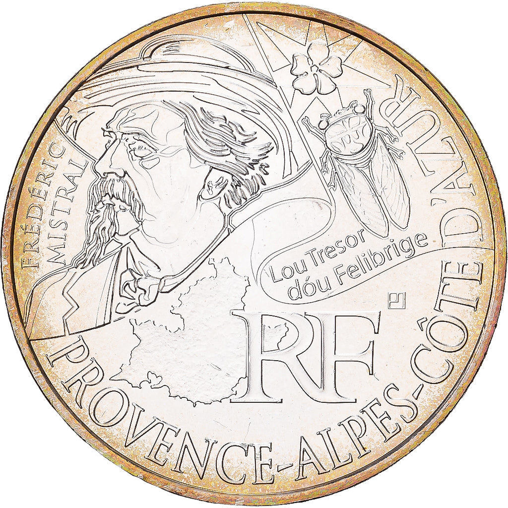 France, 10 Euro, Provence-Alpes-Côte d'Azur, 2012, Paris, Argent, SUP+