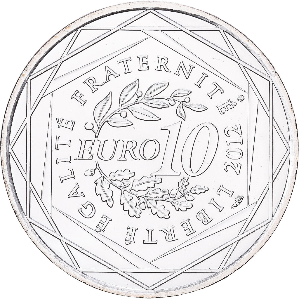 France, 10 Euro, Guyane, 2012, Paris, Silver, MS(60-62), Gadoury:EU514, KM:1872