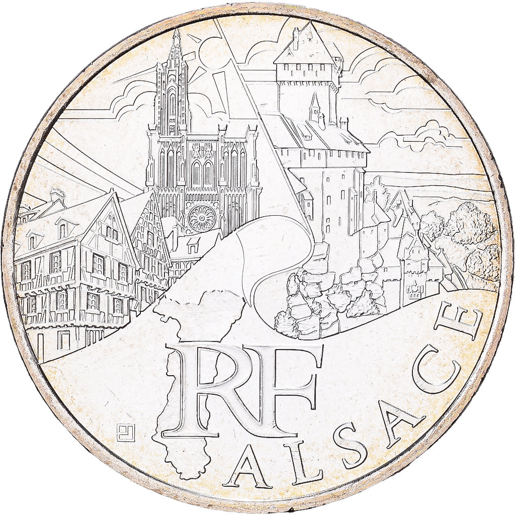 France, 10 Euro, Alsace, 2011, Paris, Silver, MS(60-62), Gadoury:EU450, KM:1734