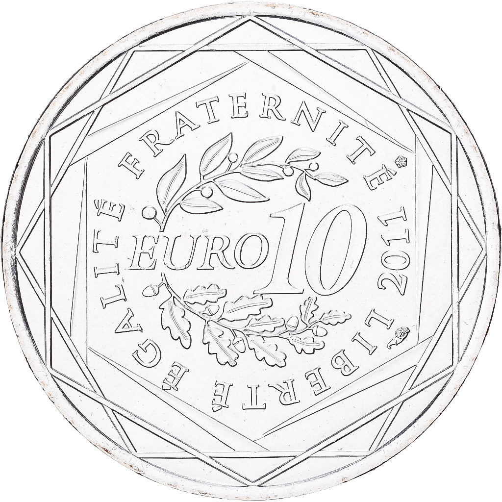 France, 10 Euro, Alsace, 2011, Paris, Silver, MS(60-62), Gadoury:EU450, KM:1734
