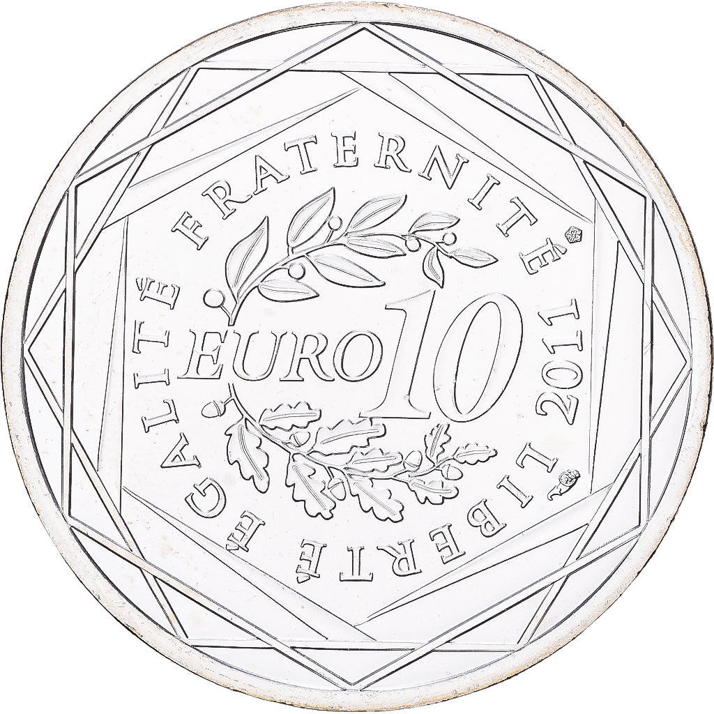 France, 10 Euro, Franche-Comté, 2011, Paris, Silver, MS(60-62), Gadoury:EU450