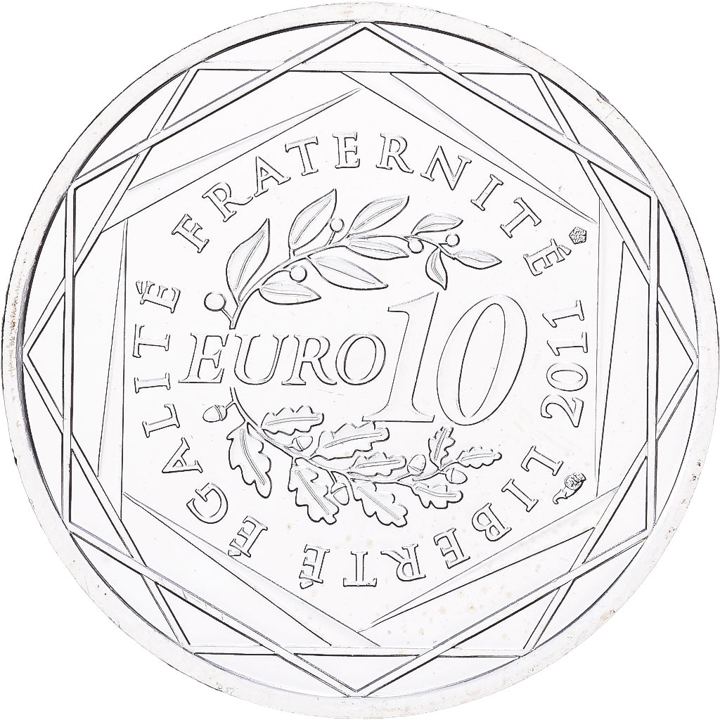 France, 10 Euro, Limousin, 2011, Paris, Silver, MS(60-62), Gadoury:EU450