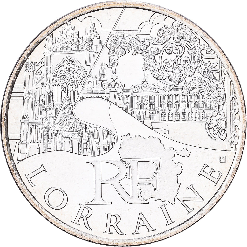 France, 10 Euro, Lorraine, 2011, Paris, Argent, SUP+, Gadoury:EU450, KM:1743