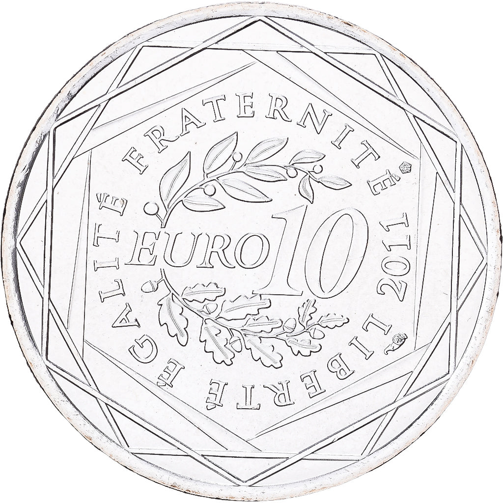 France, 10 Euro, Languedoc-Roussillon, 2011, Paris, Silver, MS(60-62)