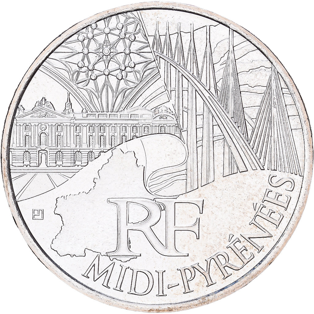 Francia, 10 Euro, Midi-Pyrénées, 2011, Paris, Argento, SPL, Gadoury:EU450
