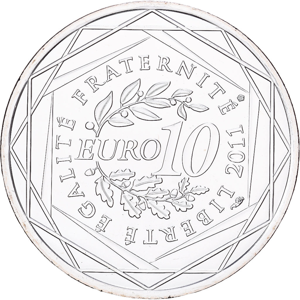 France, 10 Euro, Guadeloupe, 2011, Paris, Argent, SUP+, Gadoury:EU450, KM:1737