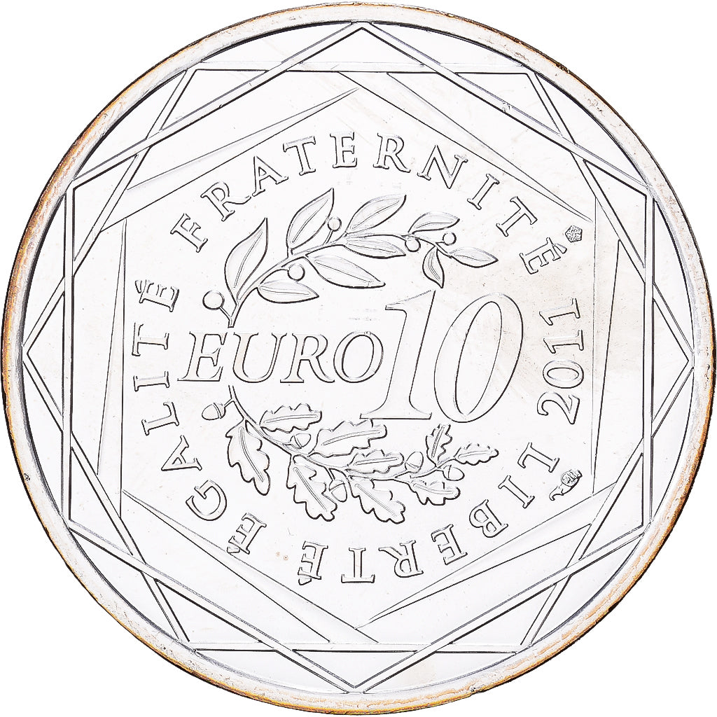 France, 10 Euro, Mayotte, 2011, Paris, Silver, MS(60-62), Gadoury:EU450, KM:1726