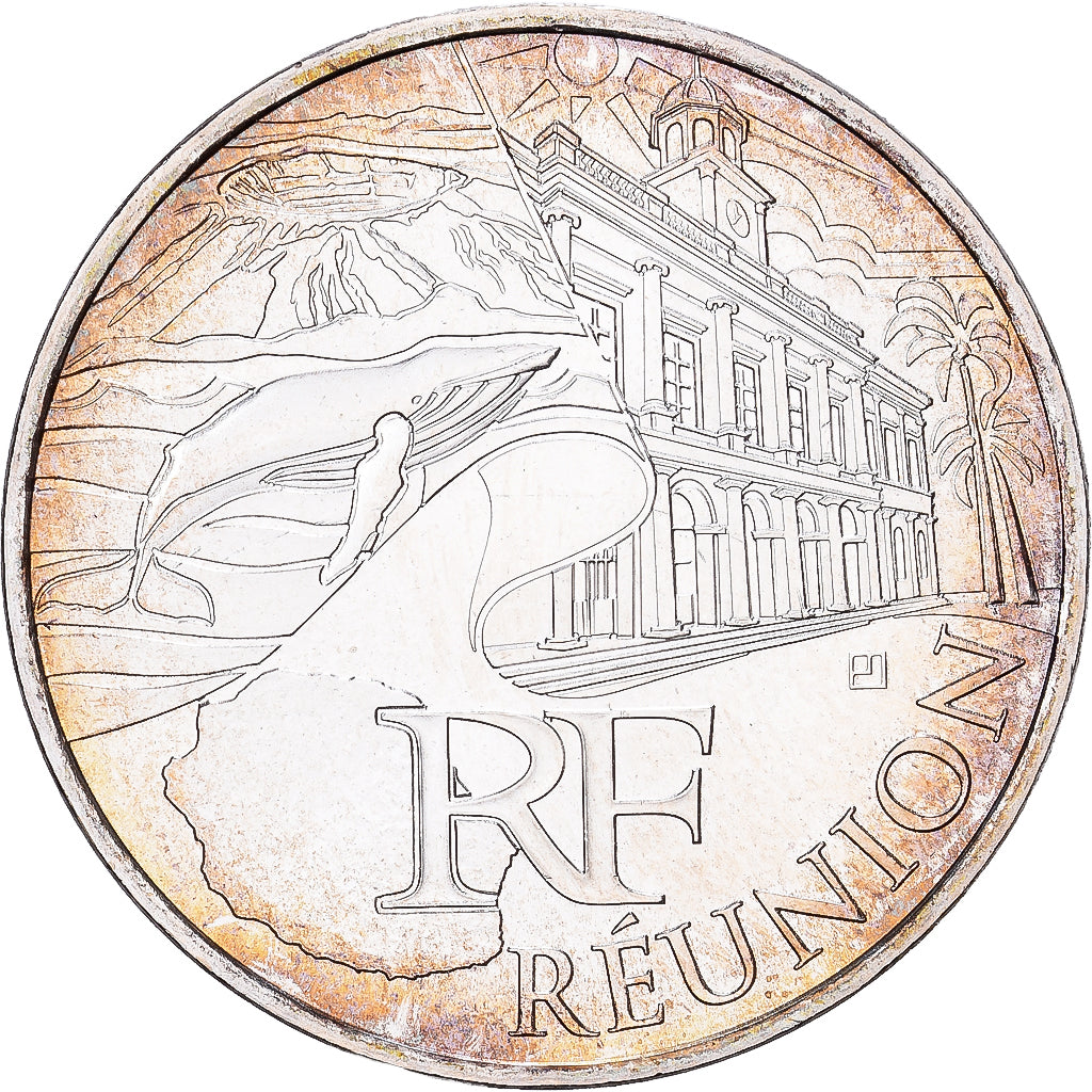 France, 10 Euro, Réunion, 2011, Paris, Argent, SUP+, Gadoury:EU450, KM:1750