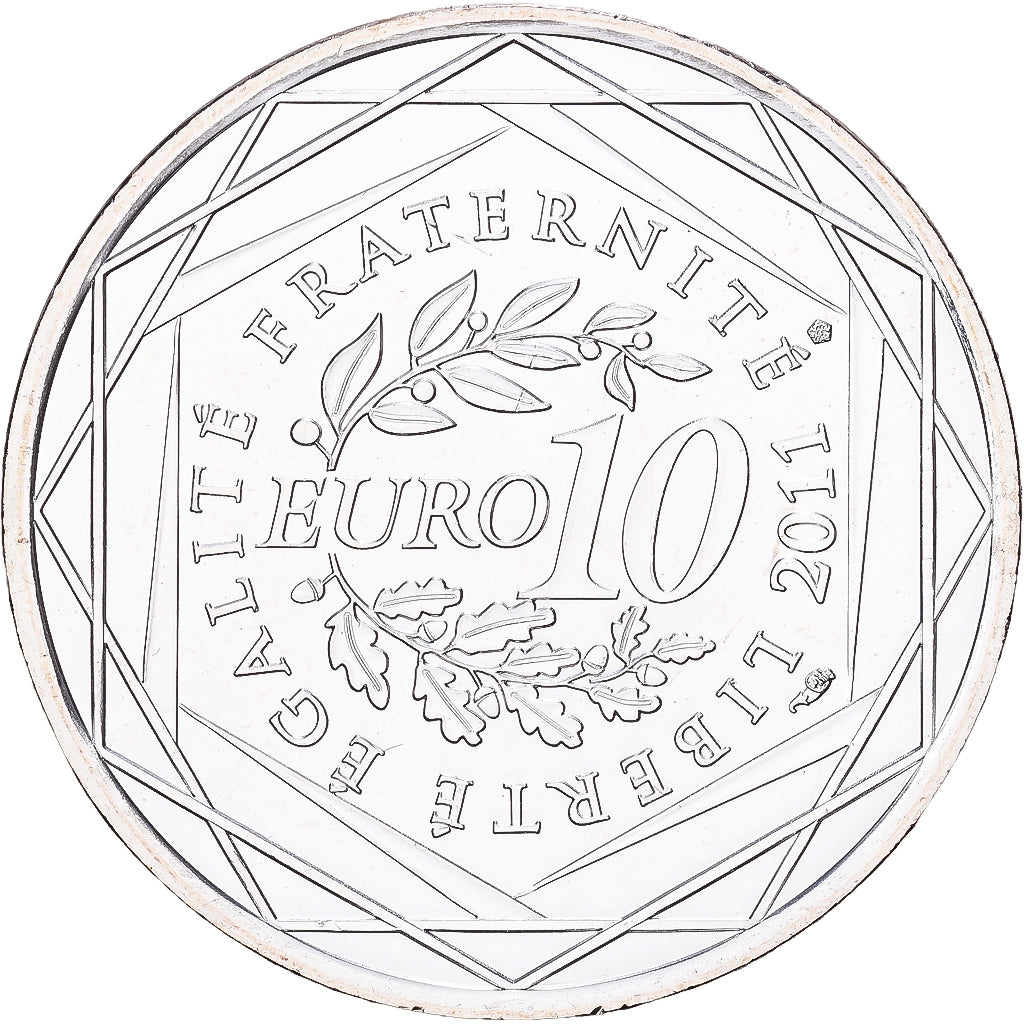 France, 10 Euro, Corse, 2011, Paris, Silver, MS(60-62), Gadoury:EU450, KM:1740