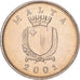 Malta, 25 Cents, 2001, Franklin Mint, Copper-nickel, AU(55-58), KM:97