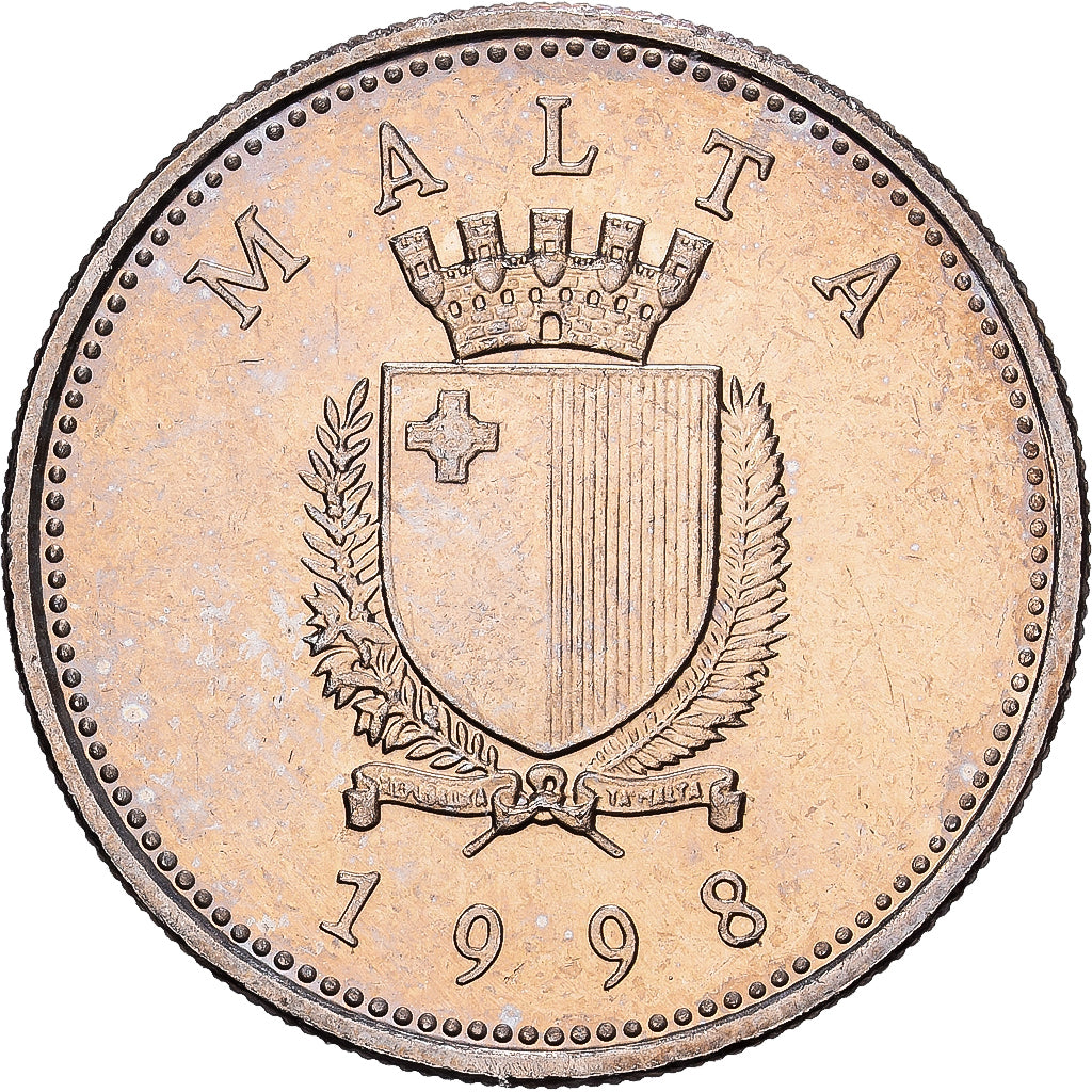 Malta, 10 Cents, 1998, Franklin Mint, Copper-nickel, AU(55-58), KM:96