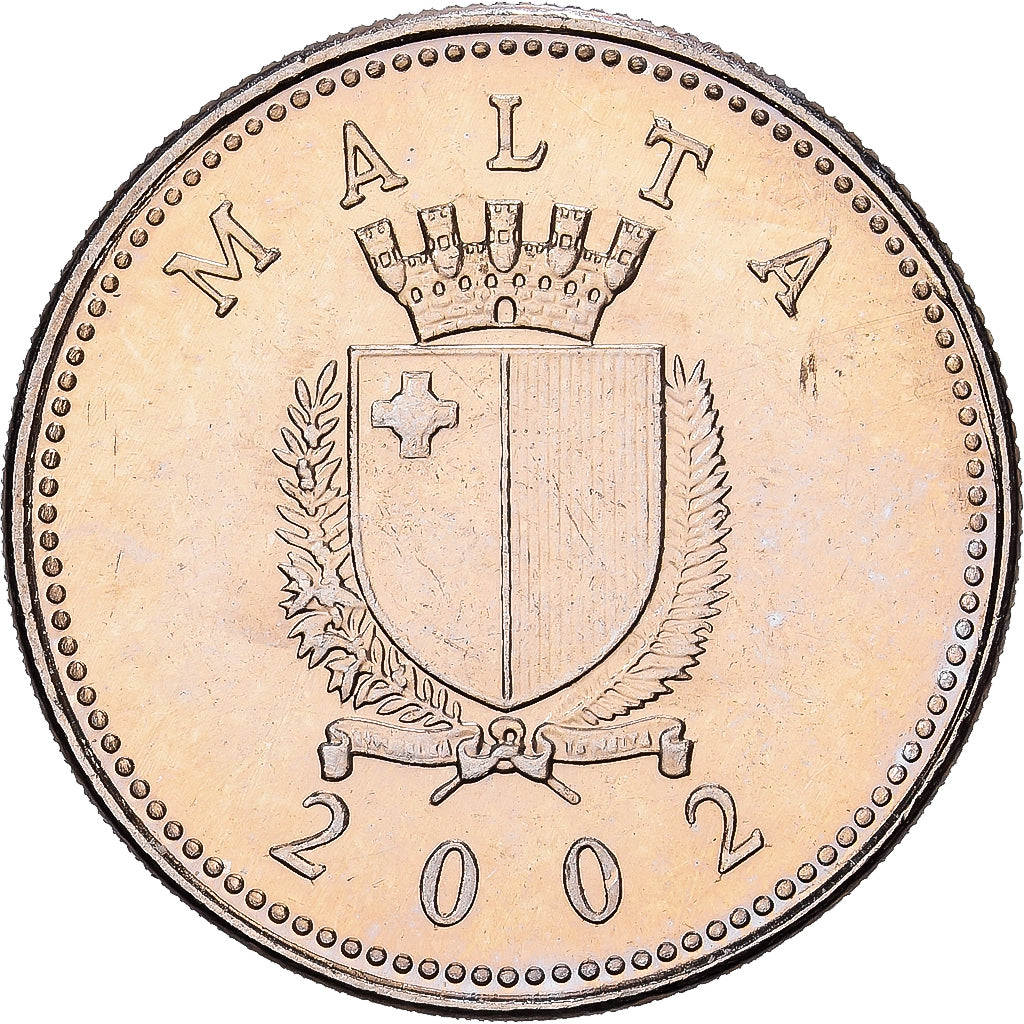 Malta, 2 Cents, 2002, Franklin Mint, Kupfer-Nickel, VZ, KM:94