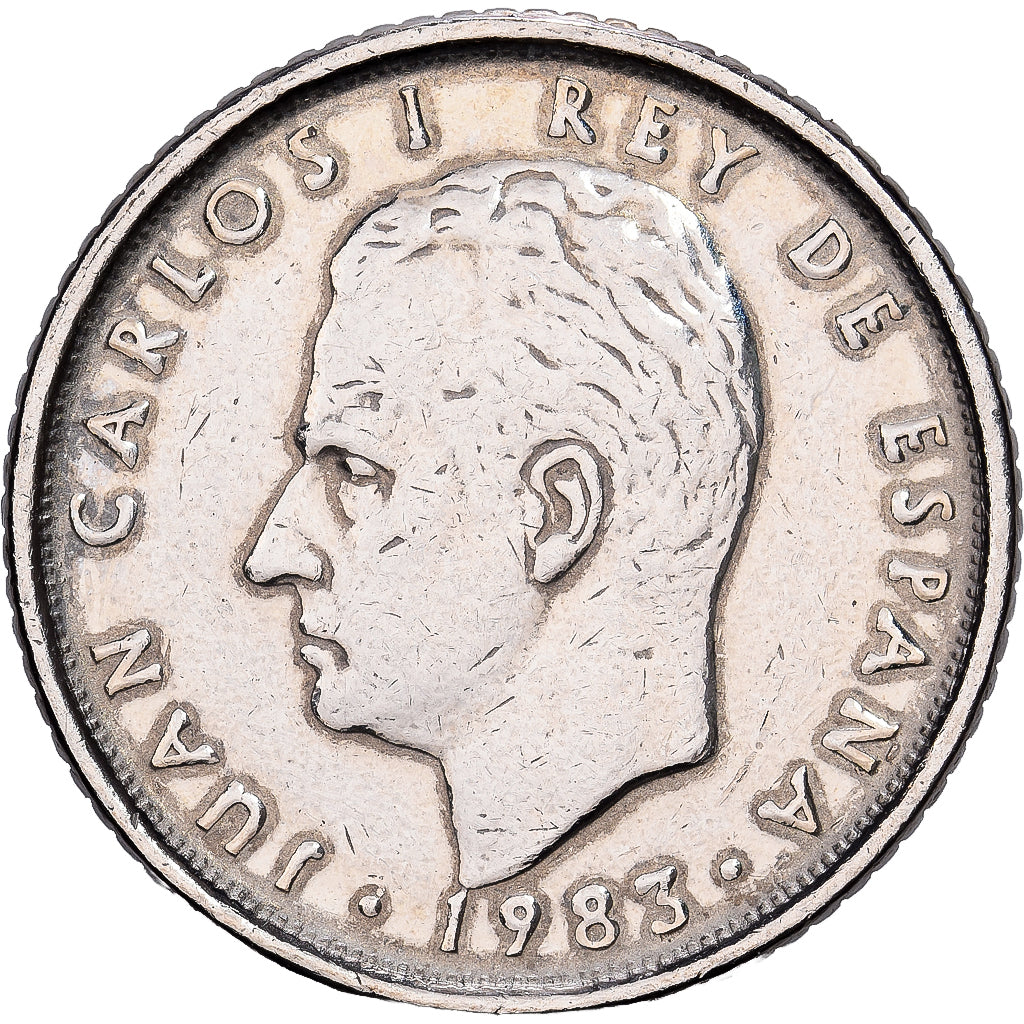 Spain, Juan Carlos I, 10 Pesetas, 1983, Madrid, Copper-nickel, AU(55-58), KM:827