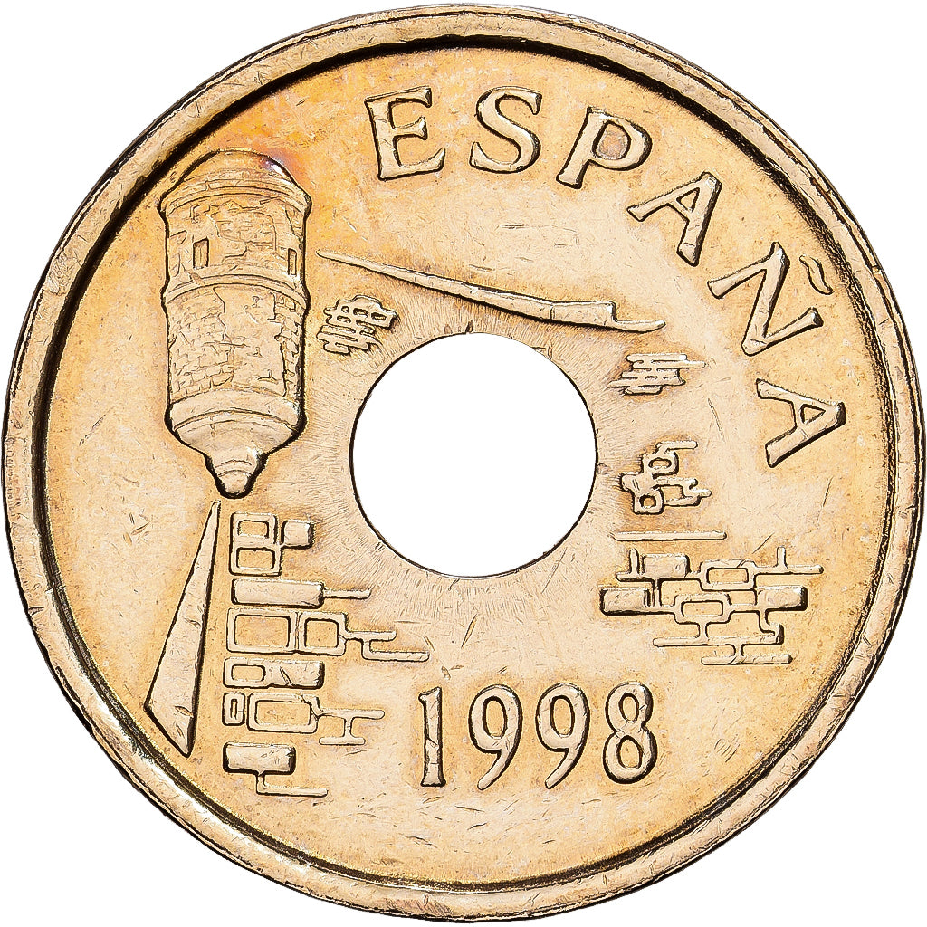 Spain, Juan Carlos I, 25 Pesetas, 1998, Madrid, Aluminum-Bronze, AU(55-58)