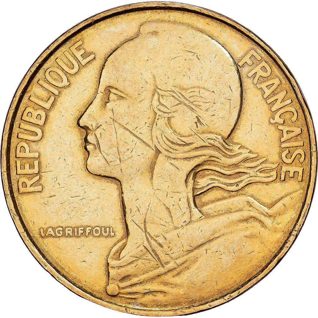 France, 10 Centimes, Marianne, 1989, Paris, Aluminum-Bronze, AU(50-53)