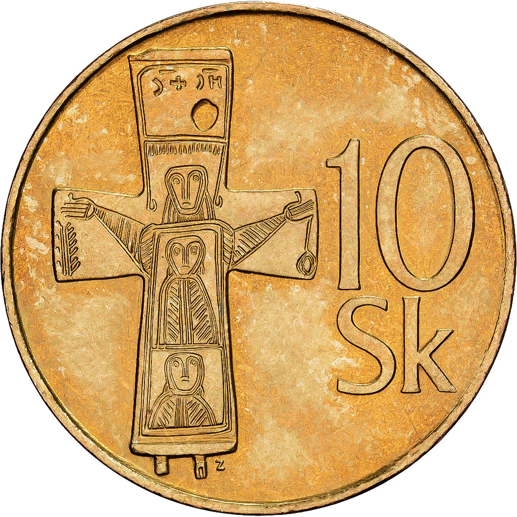 Slovakia, 10 Koruna, 1995, Aluminum-Bronze, AU(55-58), KM:11