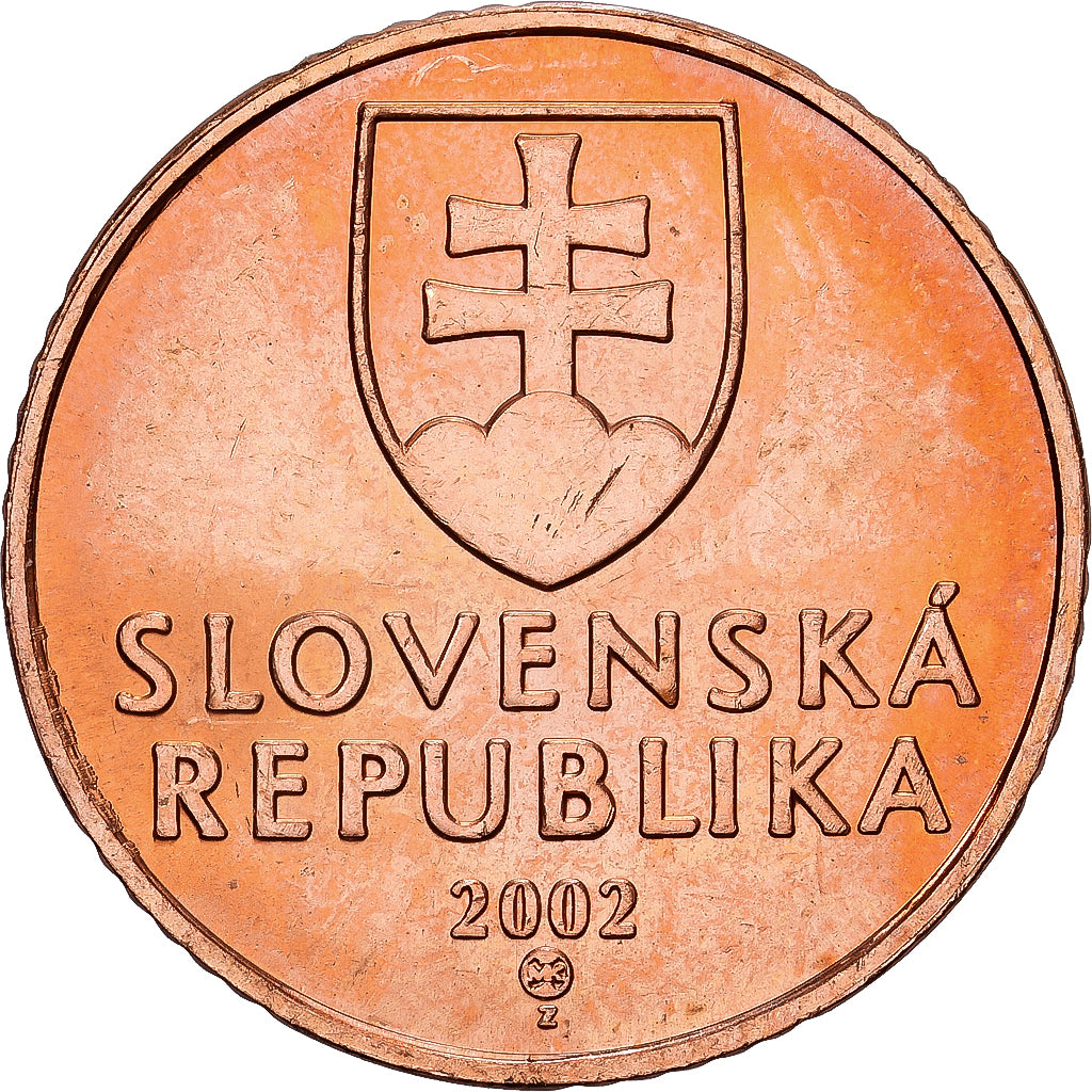 Slovakia, 50 Halierov, 2002, Copper Plated Steel, AU(55-58), KM:35