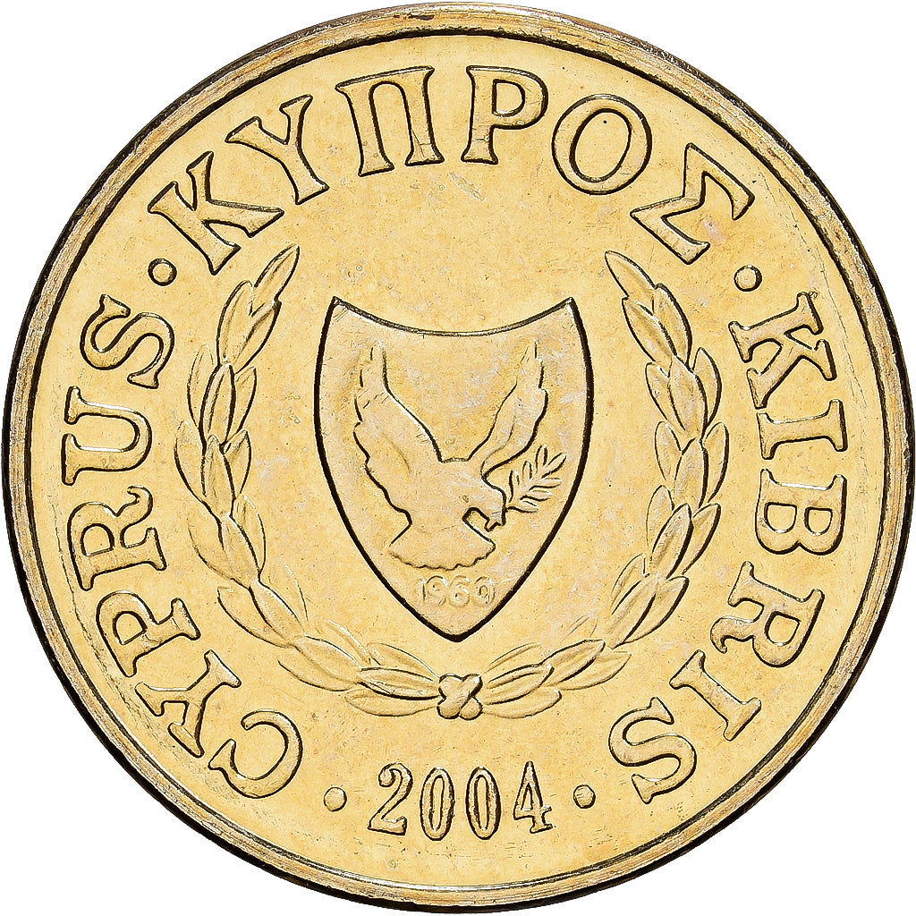 Cyprus, Cent, 2004, Nickel-brass, PR, KM:53.3