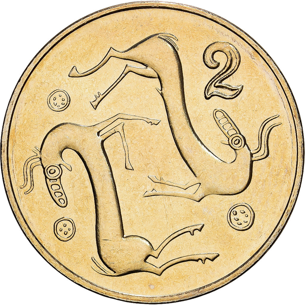 Cyprus, 2 Cents, 2004, Nickel-brass, PR, KM:54.3