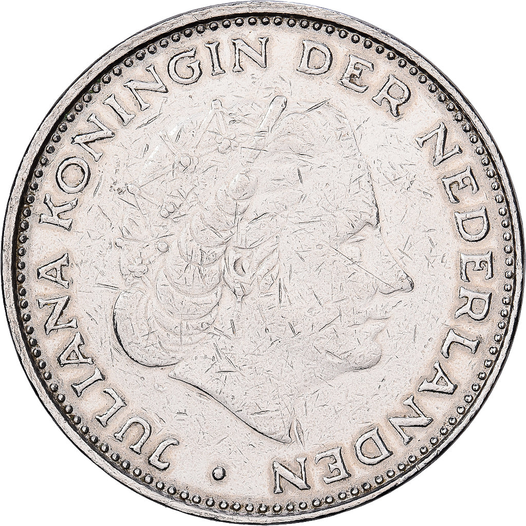Netherlands, Juliana, 2-1/2 Gulden, 1970, Nickel, EF(40-45), KM:191