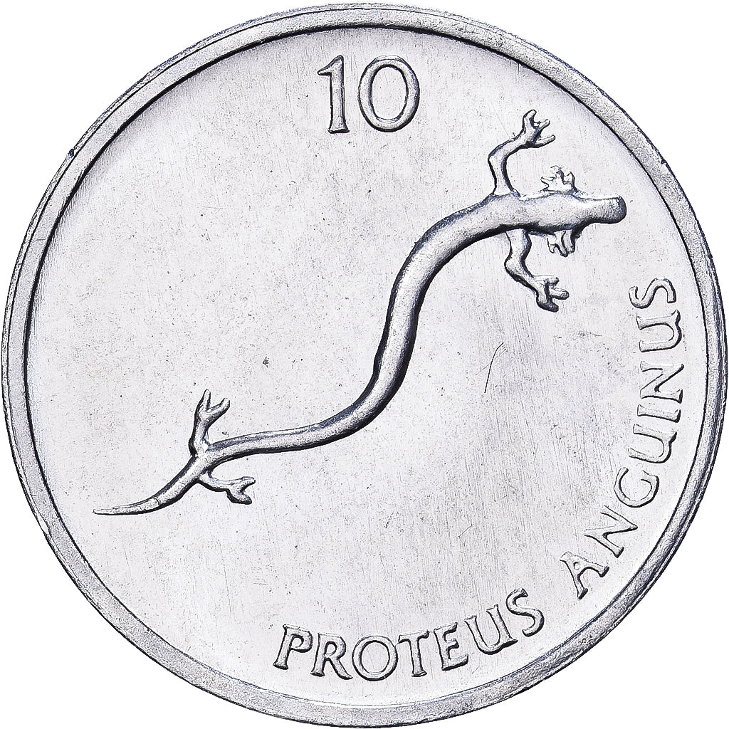 Slowenien, 10 Stotinov, 1992, Kremnica, Aluminium, VZ+, KM:7