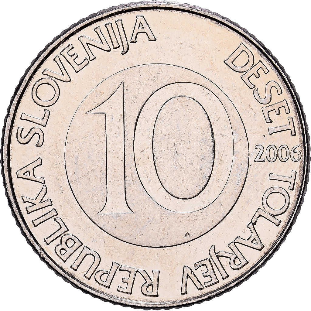 Slovénie, 10 Tolarjev, 2006, Kremnica, Cupro-nickel, SUP+, KM:41