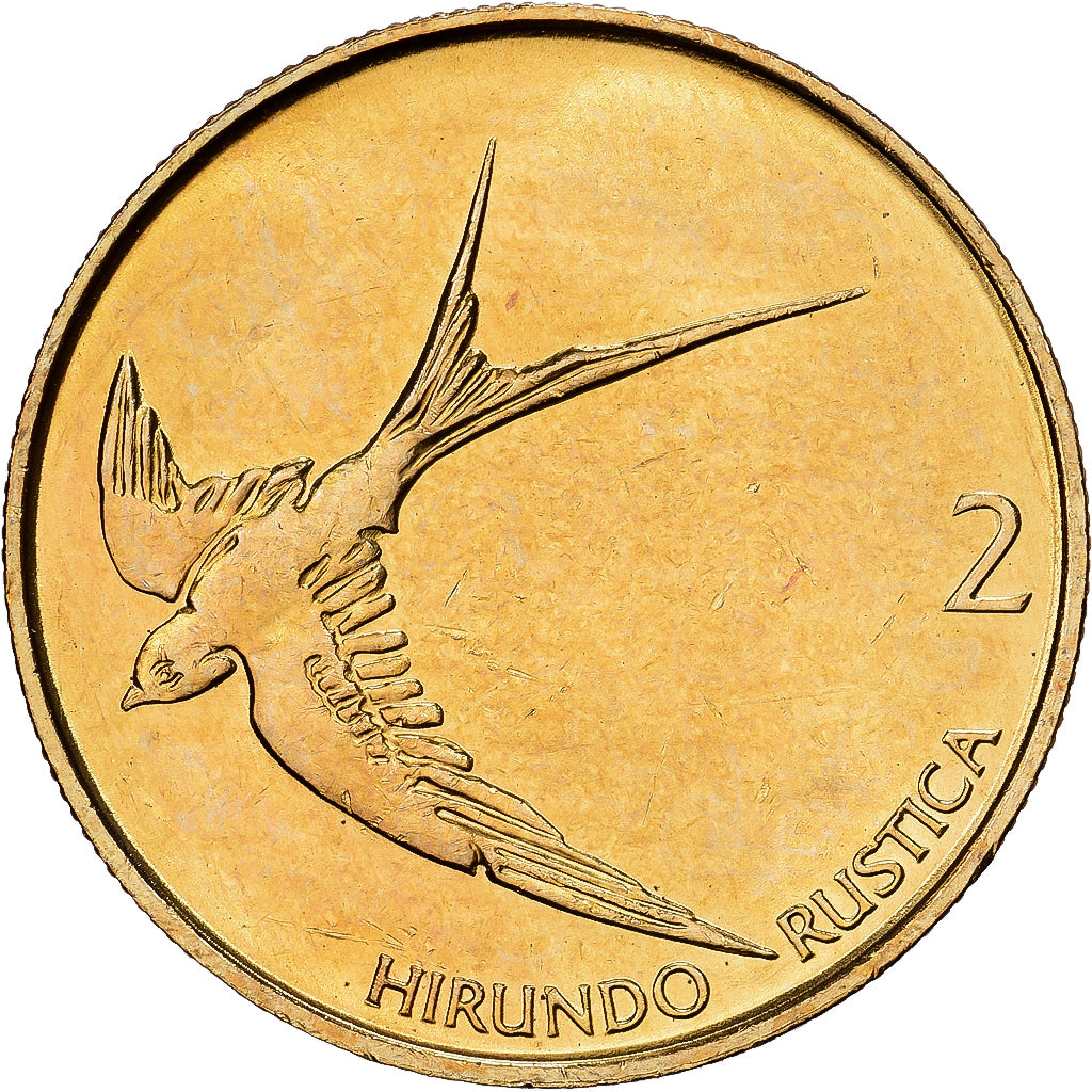 Slovenia, 2 Tolarja, 2000, Kremnica, Nichel-ottone, SPL, KM:5