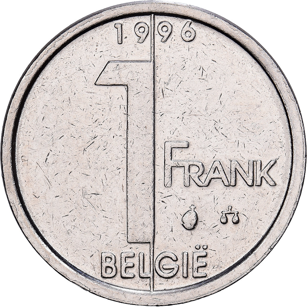 Belgium, Albert II, Franc, 1996, Brussels, Nickel Plated Iron, EF(40-45), KM:188