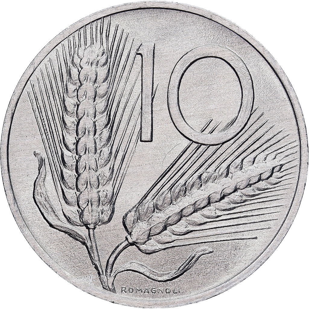 Itália, 10 Lire, 1978, Rome, Alumínio, MS(60-62), KM:93