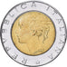 Italy, 500 Lire, 1989, Rome, Bi-Metallic, AU(55-58), KM:111