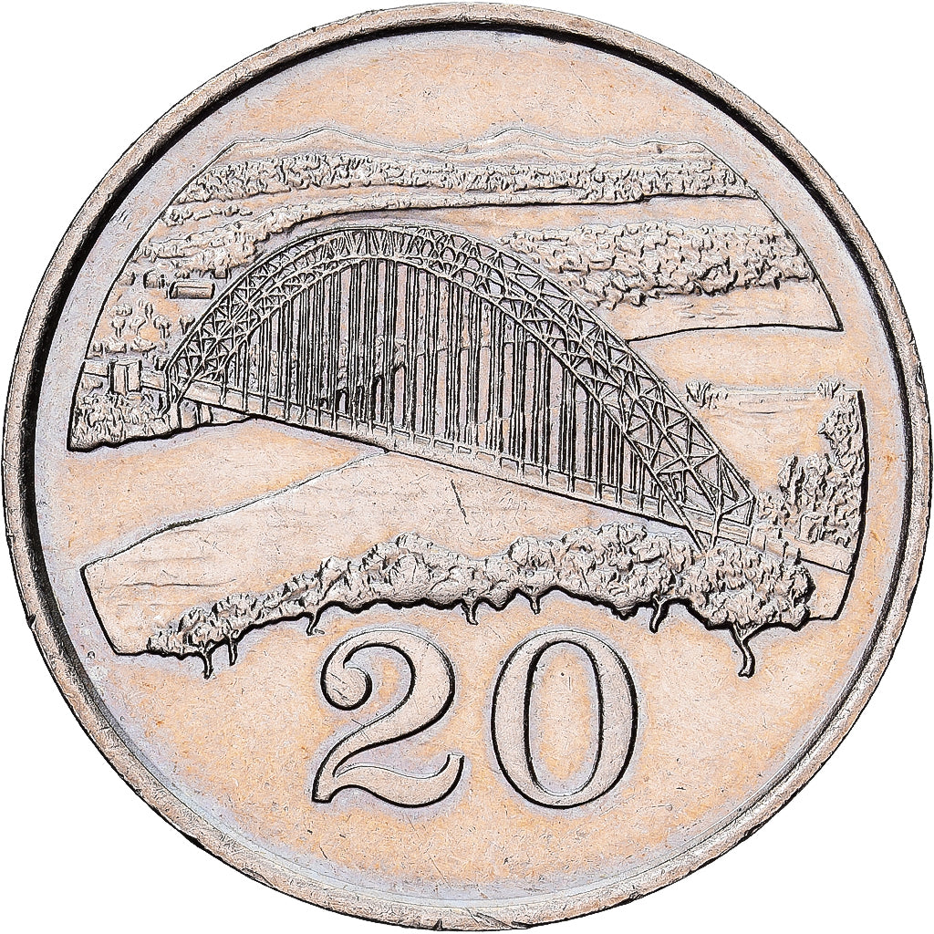 Simbabwe, 20 Cents, 1987, Kupfer-Nickel, VZ, KM:4
