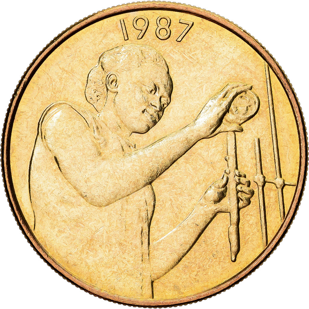 West African States, 25 Francs, 1987, Paris, Aluminum-Bronze, MS(60-62), KM:9