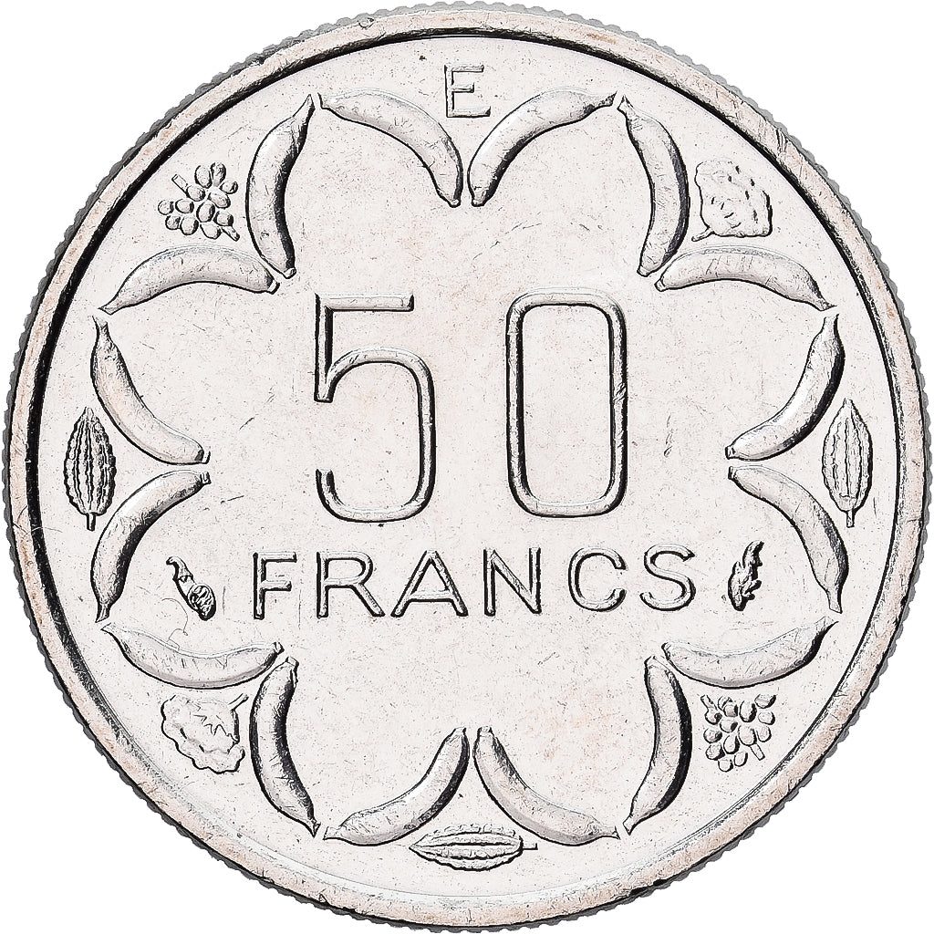 Estados del África central, 50 Francs, 1986, Paris, Níquel, EBC+, KM:11