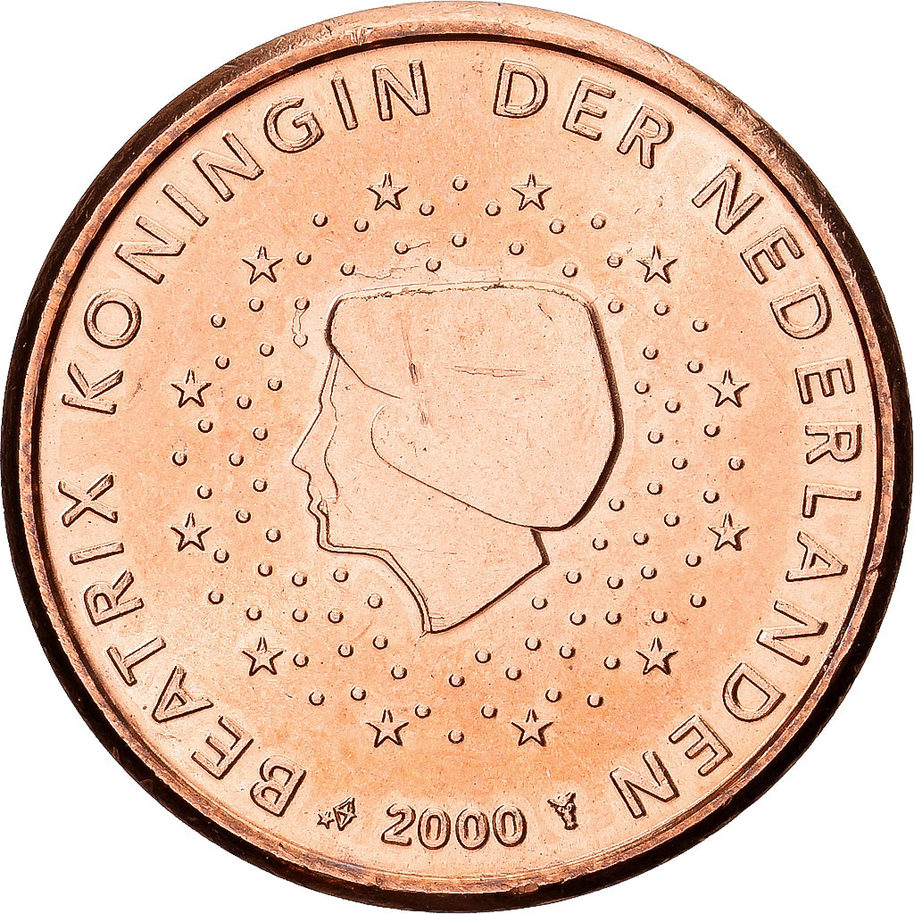 Países Bajos, Beatrix, Euro Cent, 2000, Utrecht, Cobre chapado en acero, EBC+