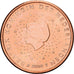 Países Bajos, Beatrix, 2 Euro Cent, 2000, Utrecht, Cobre chapado en acero