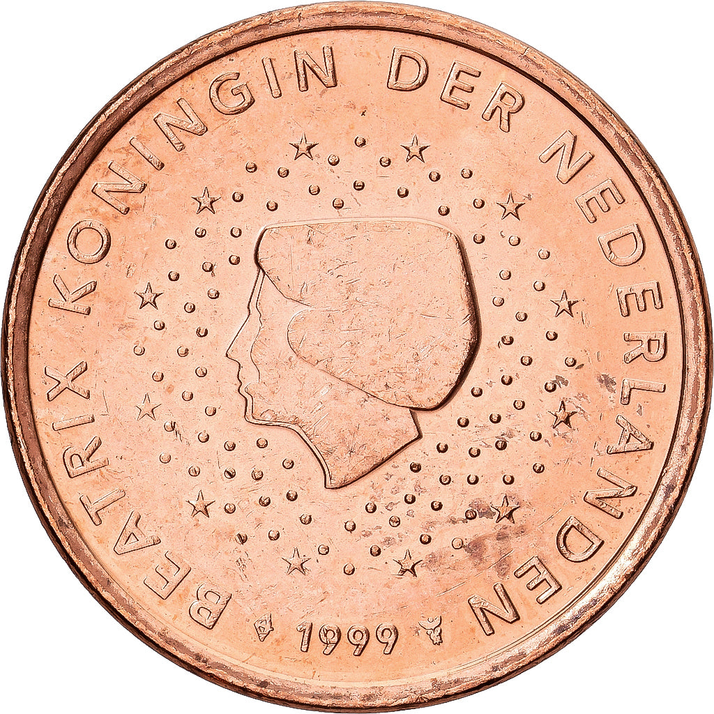 Países Bajos, Beatrix, 5 Euro Cent, 1999, Utrecht, Cobre chapado en acero
