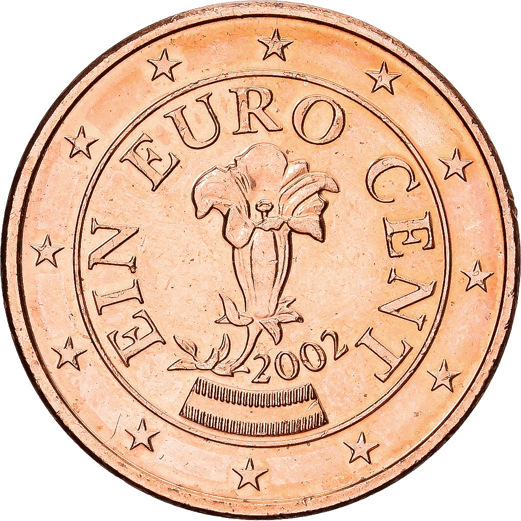 Österreich, Euro Cent, 2002, Vienna, Copper Plated Steel, VZ+, KM:3082