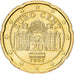 Österreich, 20 Euro Cent, 2002, Vienna, Messing, VZ+, KM:3086